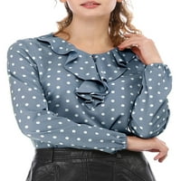 Jedinstvene ponude ženske košulje s dugim rukavima polka točkica