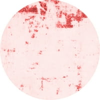 Tvrtka alt pere u stroju okrugle moderne prostirke u orijentalnom stilu u crvenoj boji, promjera 5 inča