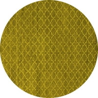 Tvrtka alt strojno pere okrugle orijentalne žute prostirke za industrijske prostore, okrugle 7 inča