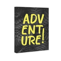 Wynwood Studio tipografija i citati zidne umjetničke platnene tisak 'Meadowlark Adventure' Motivacijski citati i izreke - Žuta, crna