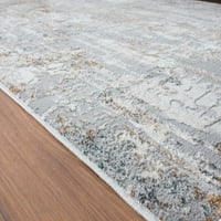 United Weavers of America Grey Beige Abstract Area tepih, 5 '7'