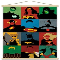 Stripovi-Justice League-minimalistički zidni plakat u drvenom magnetskom okviru, 22.375 34