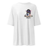 Ženske košulje od $ 91 $ ležerna ženska modna košulja, prikladna za preveliku košulju s kratkim rukavima, odjeća za Dan neovisnosti