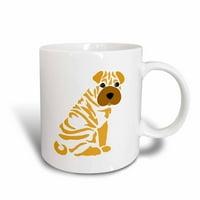 3. smiješni slatki pas Shar Pei originalna apstraktna umjetnost-keramička šalica, 15 oz