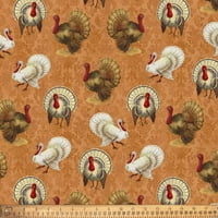 David Textiles, Inc. 44 jarda pamučne jesenske tkanine za šivanje i obrt iz Turske, narančasta
