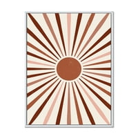 DesignArt 'Radiant Geometric Sun' Moderno uokvireno platno zidno umjetnički tisak