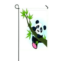 Vrlo slatka divovska Panda koja se penje na drvo kućna Vanjska Vrtna Zastava veličina natpisa Za dom