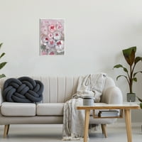 Stupell ružičasti obris cvjetnog božura Sažetak botaničkog i cvjetnog slikarstva zidna ploča bez okvira umjetnički tisak zidna umjetnost