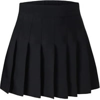 Crna plisirana suknja za male i velike djevojčice u srednjoj školi, Kratka crna suknja za djevojčice od 3 do 4 godine