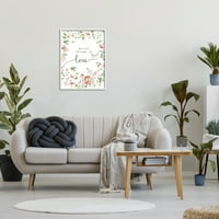 Stupell Industries rade sve u ljubavi u ljubiteljici Cottage Gljiva cvjetni botanički grafički umjetnost bijela uokvirena umjetnička