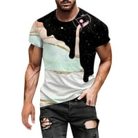 Muške sportske majice za muškarce, Muška Moda, ležerna majica s digitalnim tiskom od 3 inča, majica s okruglim vratom, gornji dio,