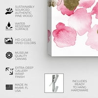 Wynwood Studio cvjetni i botanički zidni umjetnički platno ispisuje 'Pretty in Pink Bouket' Flowars - Pink, zlato