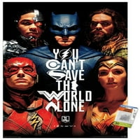 Strip film-Justice League - zidni plakat spasi svijet s gumbima, 22.375 34