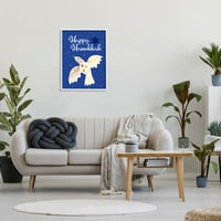 Sretna Hanuka, Svečana grafika s uzorkom goluba u bijelom okviru, zidni ispis