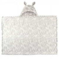 Plišani pokrivač s kapuljačom i životinjskim licem, Zebra, Jedna veličina