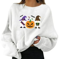 Ženska jesenska majica za slobodno vrijeme U donjem rublju, ležerni pulover s dugim rukavima, opušteni džemper s printom duha, vrhovi