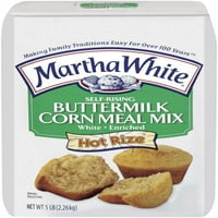 Martha bijela samostalna maslačka Mješaka bijelog kukuruznog obroka, lb